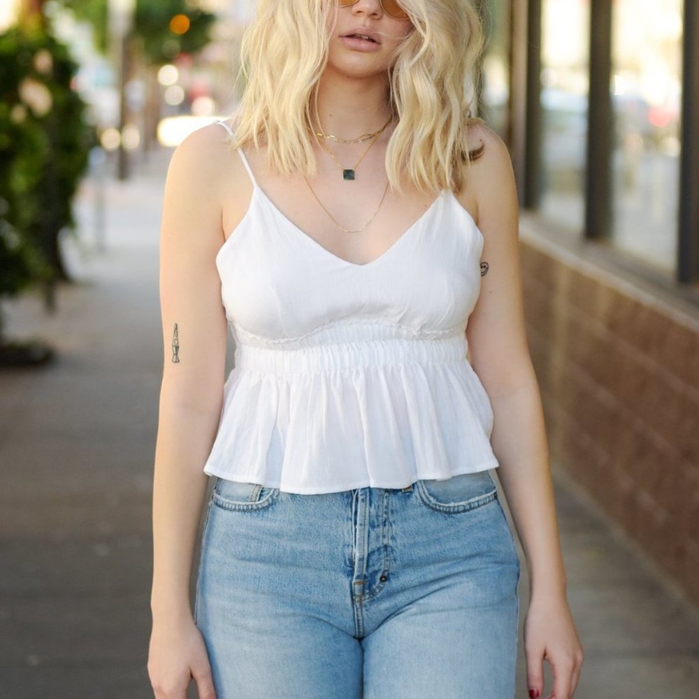 Azalea Spaghetti Strap Cinch Top